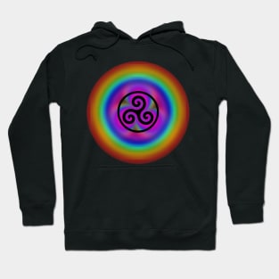 Rainbow Celtic Triple Spiral Hoodie